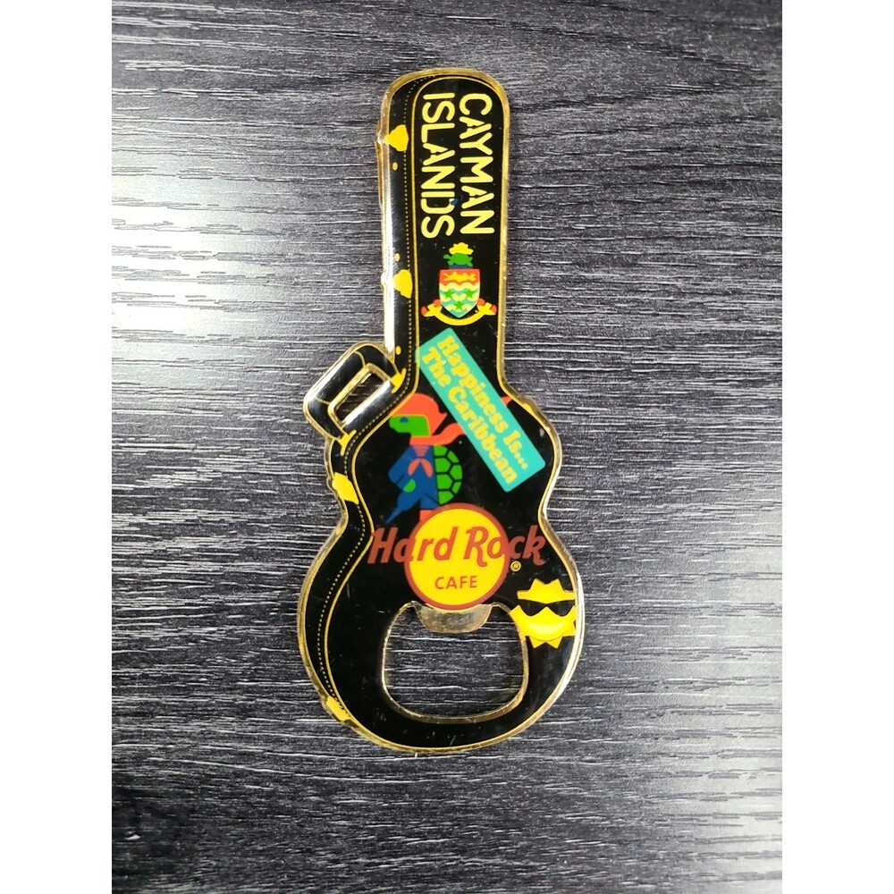 Hard Rock Cafe CAYMAN ISLANDS Guitar Case Bottle Opener Magnet - 2006 - V7